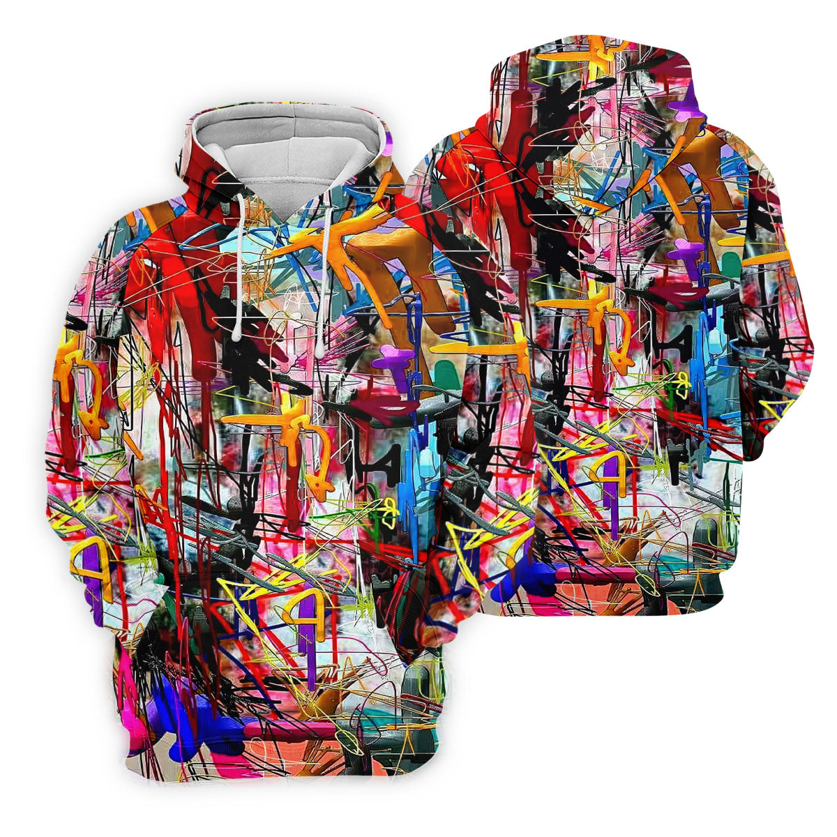 Colorful Abstract Graffiti Street Art Golf Shirt, Mens Golf Polo, Golf Apparel For Men
