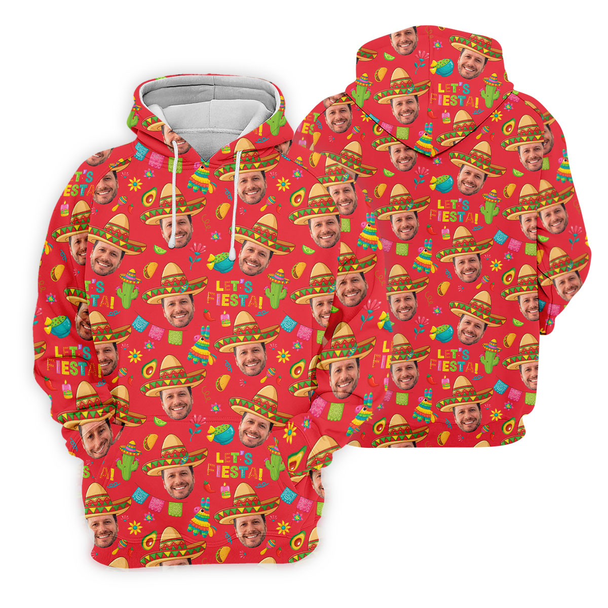 Let's Fiesta Cinco De Mayo Celebration Fiesta Themed Custom Face Red Golf Shirt For Women