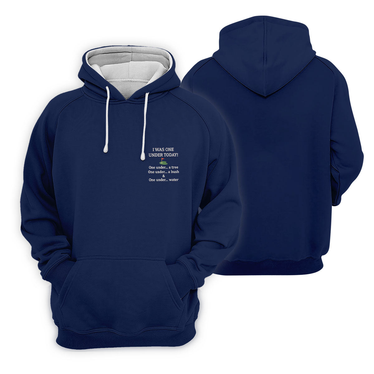I Was One Under Today Navy Golf Shirt, Funny Golf Shirt, Golf Shirts For Men, Polo Shirtor Men