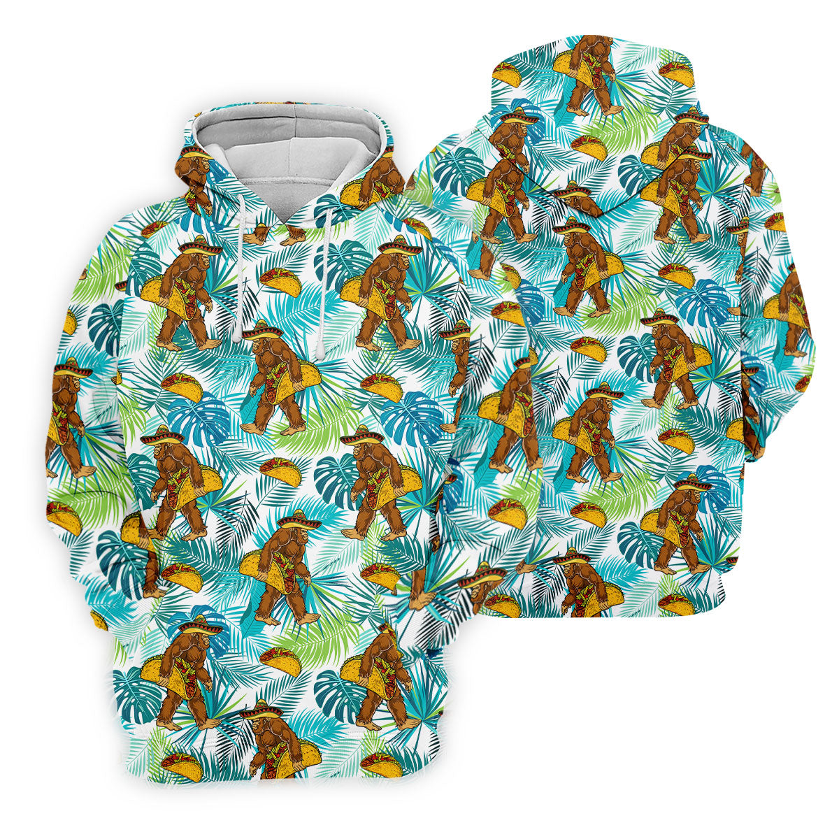 Funny Bigfoot Taco Sombrero Cinco De Mayo Celebration Fiesta Themed Tropical Vibe Golf Shirt For Women