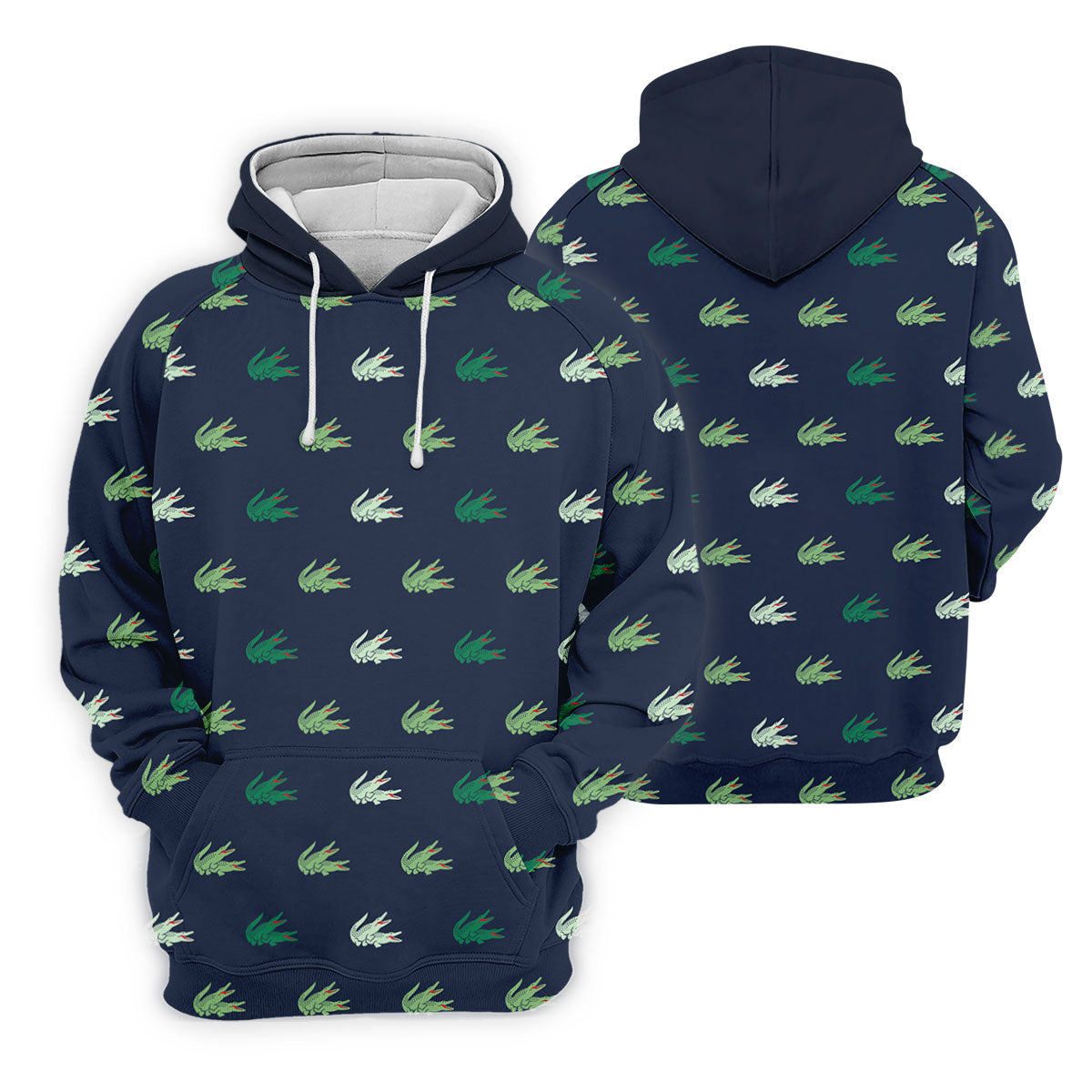Navy Crocodile Pattern Golf Shirt, Mens Polo Shirt, Golf Shirts For Men, Performance Golf Shirt