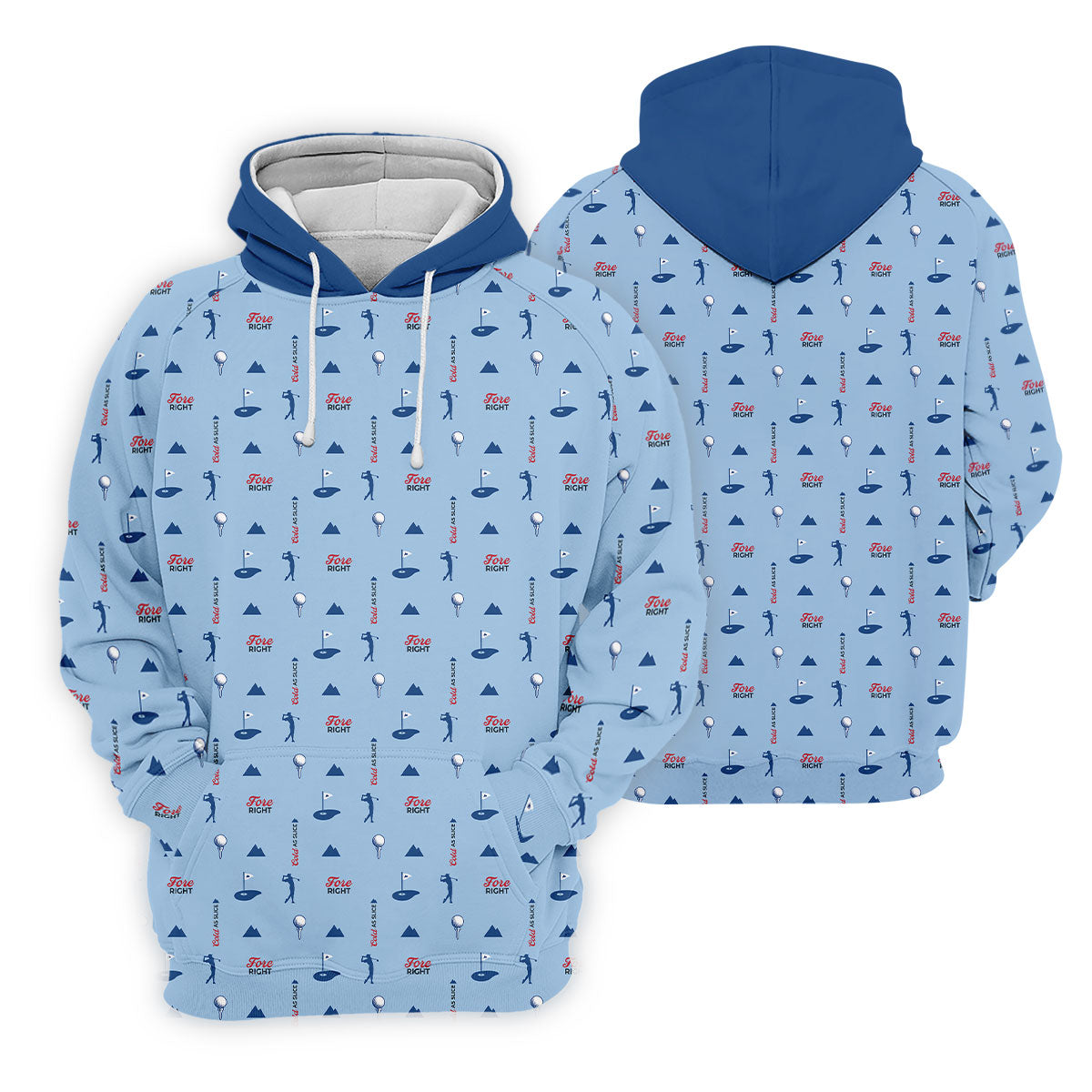 Fore Right Cold As Slice Golf And Beer Golf Shirts For Men, Polo Shirt Men, Golfing Apparel