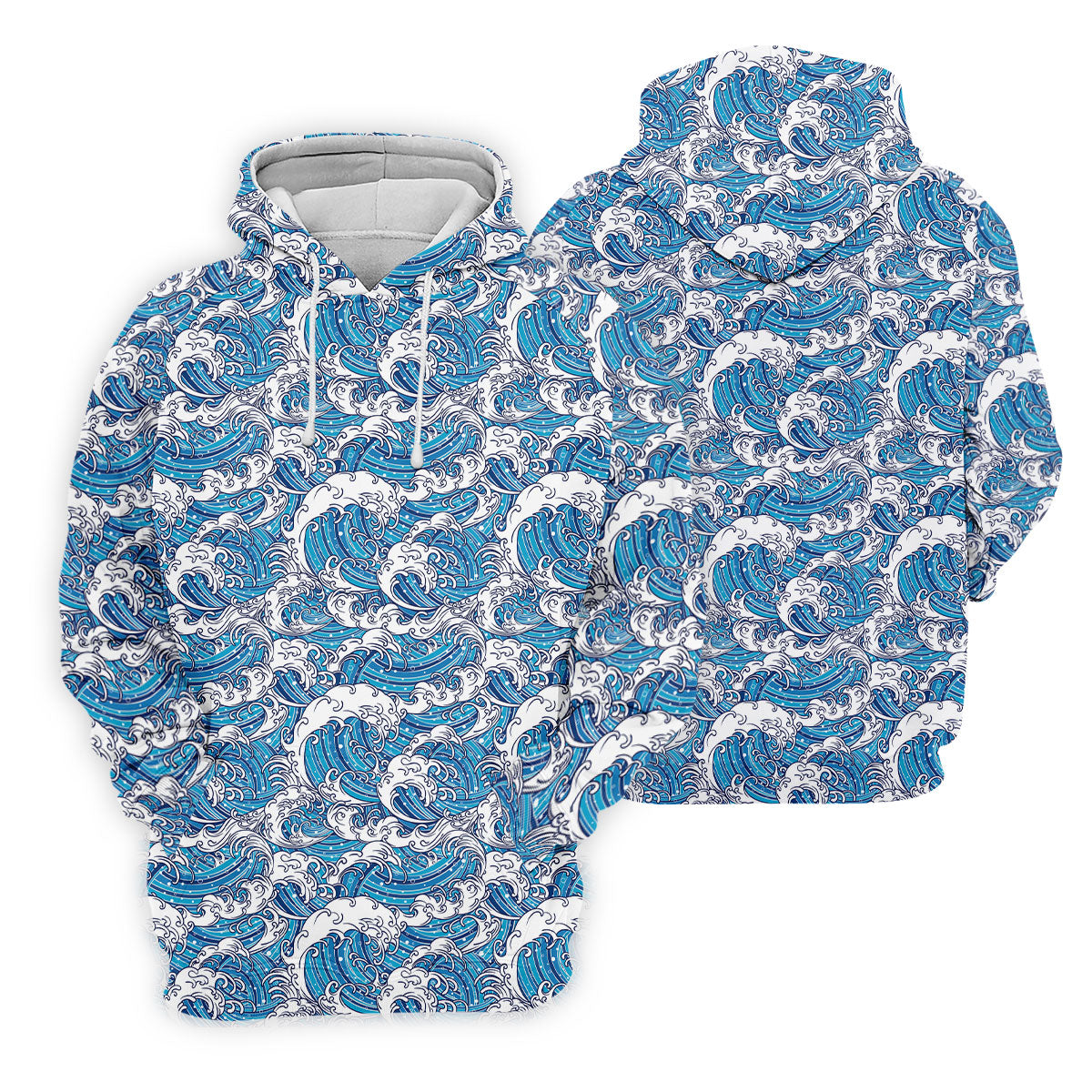 Japanese Wave Art Hawaiian Golf Shirt, Summer Ocean Women's Golf Tops, Ladies Golf Shirts