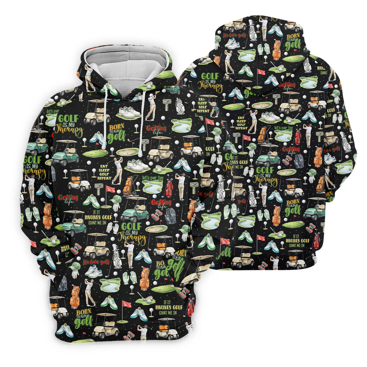 Born To Play Golf Let's Par Tee Black Golf Shirt, Men's Funny Golf Shirts, Golf Shirts For Men, Polo For Men