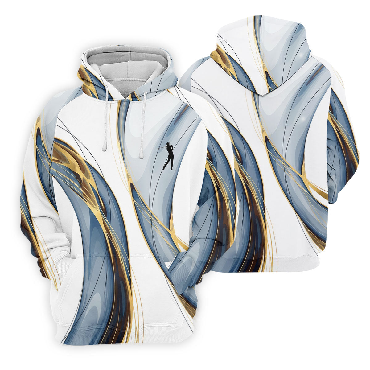 Abstract Line Art Retro Golf Shirt, Golf Shirts For Men, Polo Shirtor Men, Golf Gift For Men
