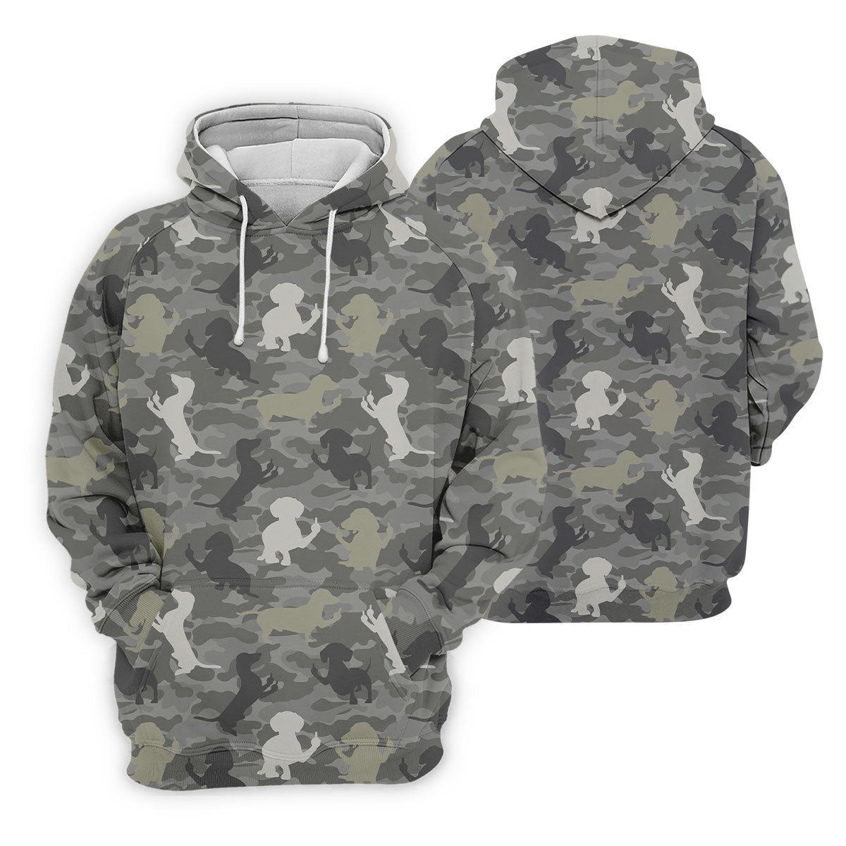Grey Camo Poodle Dog Pattern Womens Golf Shirt, Womens Polo Shirt, Golf Shirt For Women