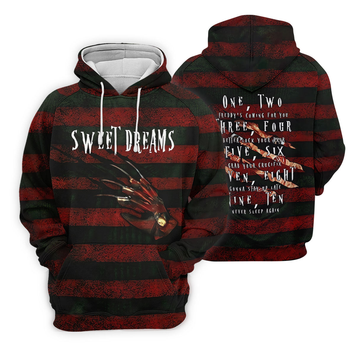 Sweet Dreams Freddy Horror Character Golf Polo Shirt, Ladies Golf Shirts, Women's Golf Polo