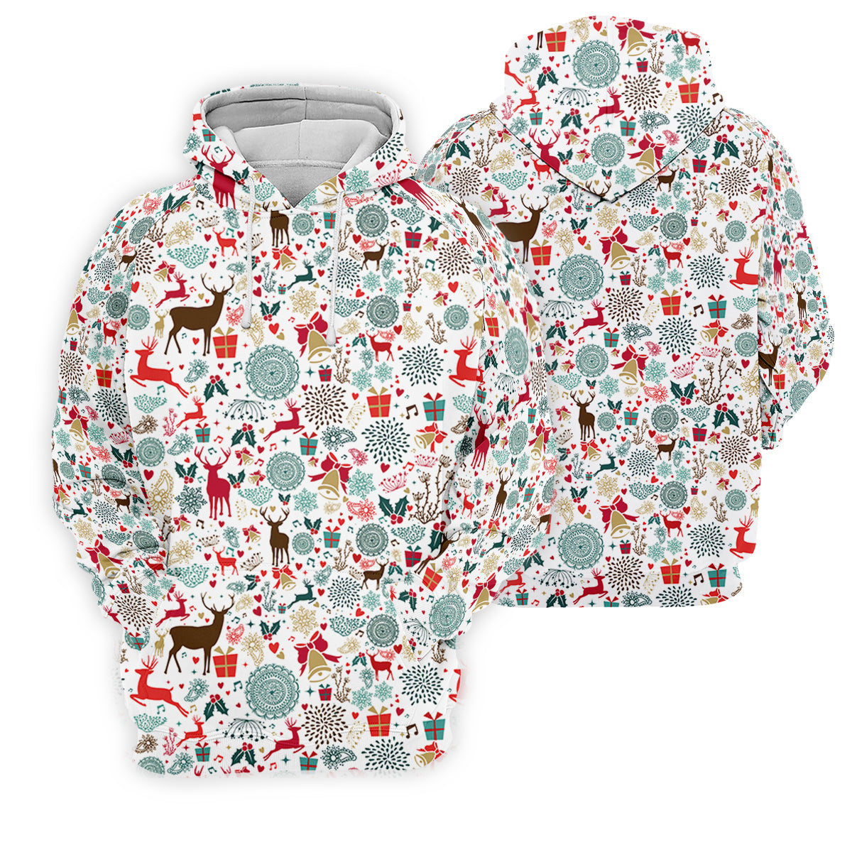Vintage Reindeer White Christmas Golf Tops For Women, Gift Christmas Golf Shirt Polos, Ladies Golf Apparel