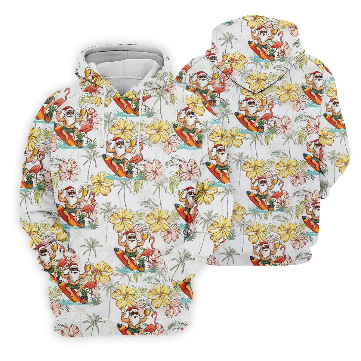 Surfing Santa Tropical Christmas Golf Polo Shirt, Golf Shirts For Women, Women's Golf Apparel