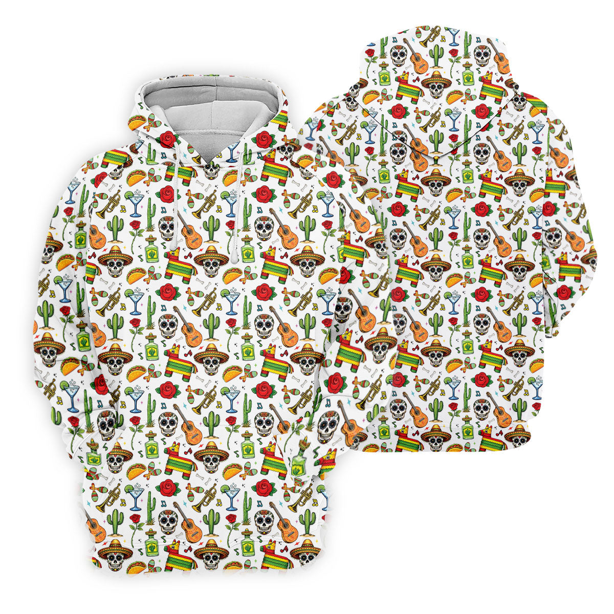 Decorated Skulls Party Items Cinco De Mayo Celebration Fiesta Themed White Golf Shirt For Women