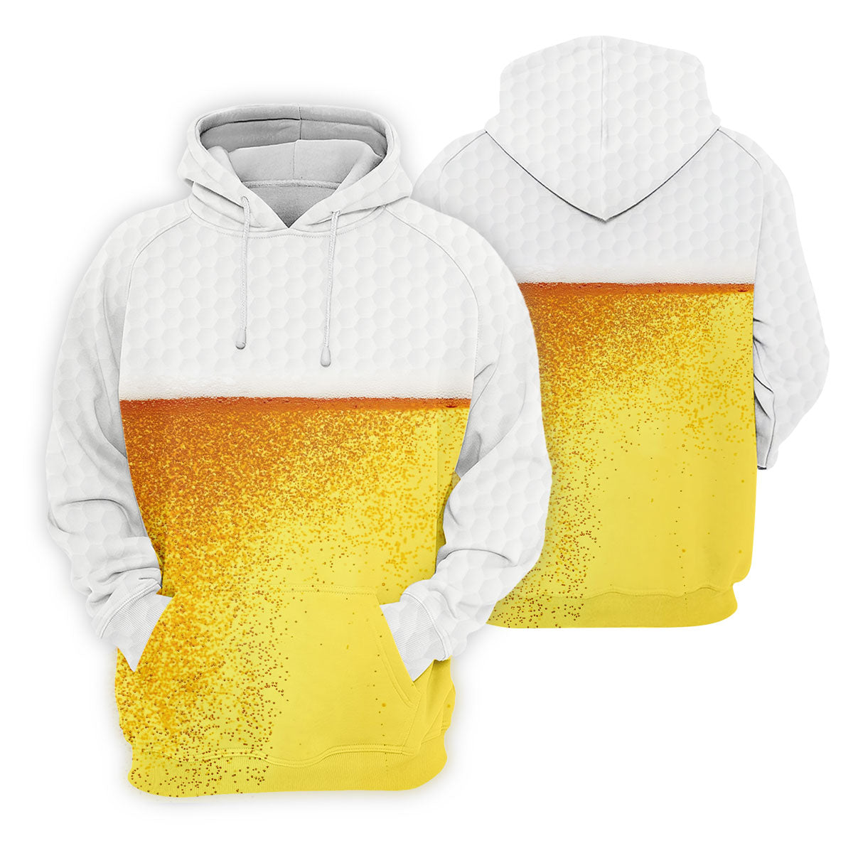 Cold Beer Print Golf Shirt, Beer Glass Pattern Design, Golf Shirts For Men
