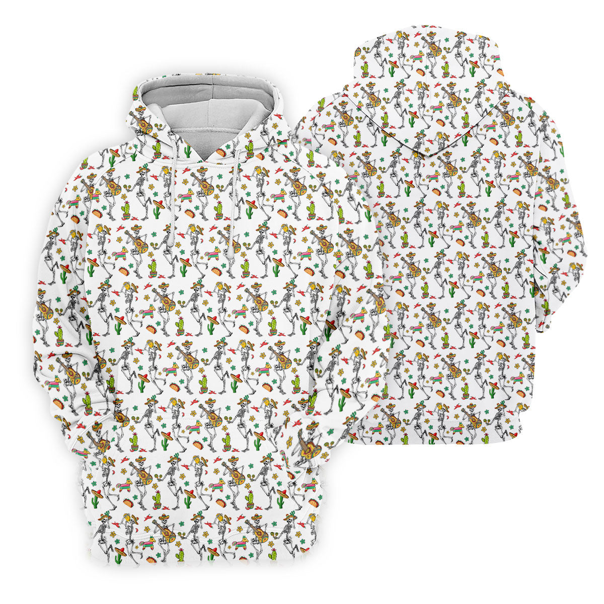 Dia De Muertos Skeletons Cinco De Mayo Celebration Fiesta Themed White Golf Shirt For Women