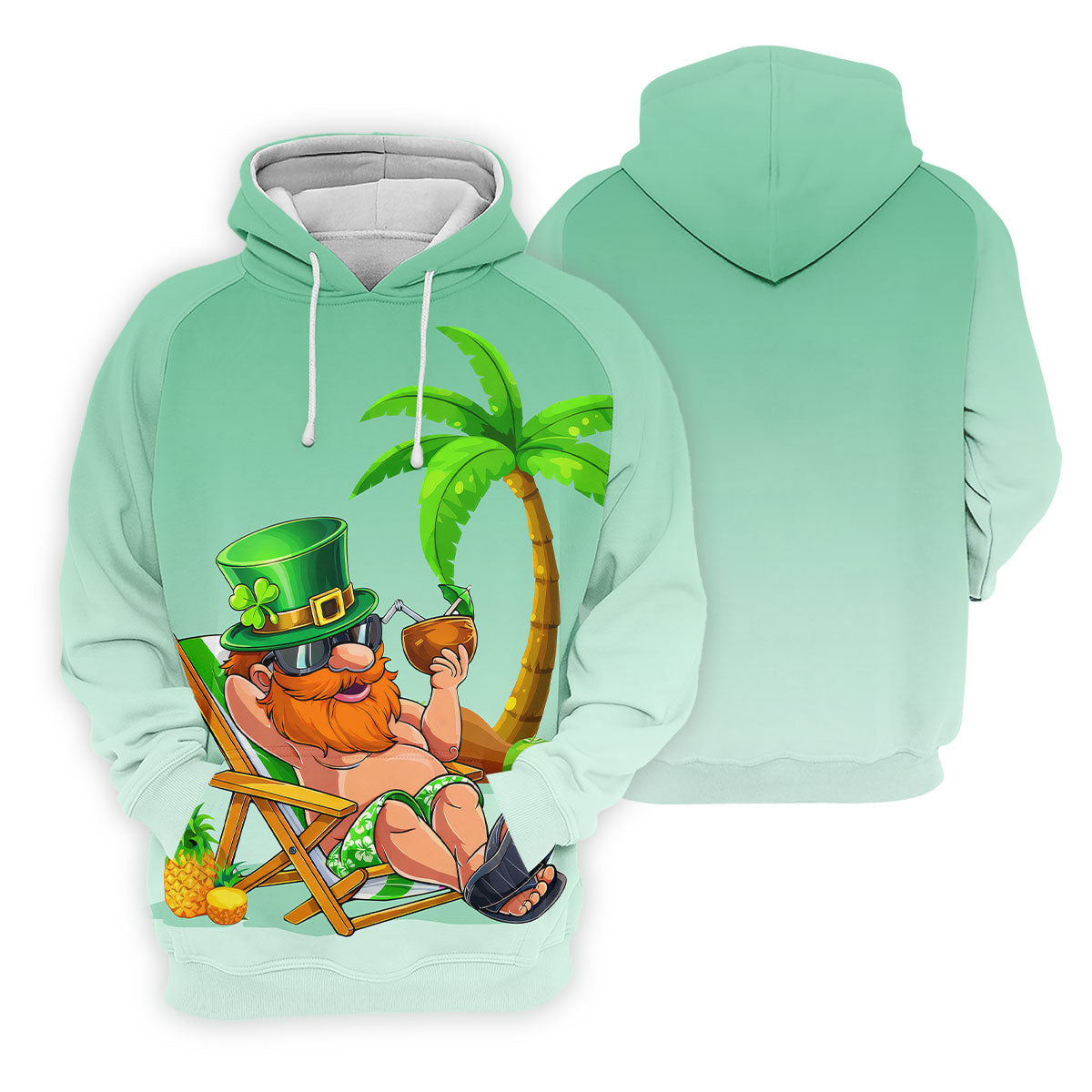 Leprechaun St Patrick's Day Hawaiian Summer Fun Golf Shirt, Golf Shirt For Women, Ladies Golf Shirts