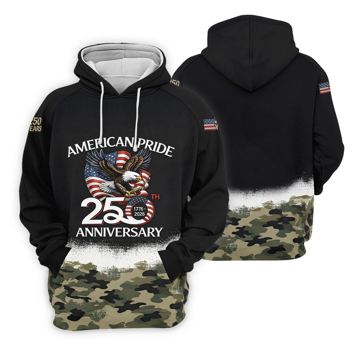 American Pride 250th Anniversary Camo Golf Shirt, Patriotic 4th Of July Golf Shirt For Women
