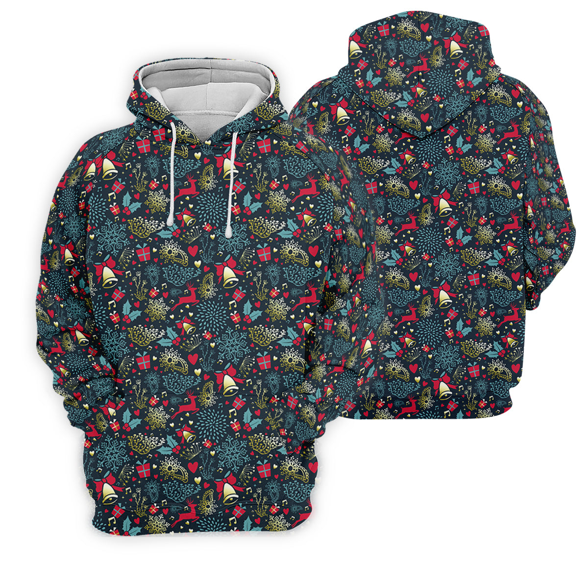 Christmas Reindeer Xmas Themed Men's Golf Polo Shirtristmas Golf Shirt, Golf Gift For Men
