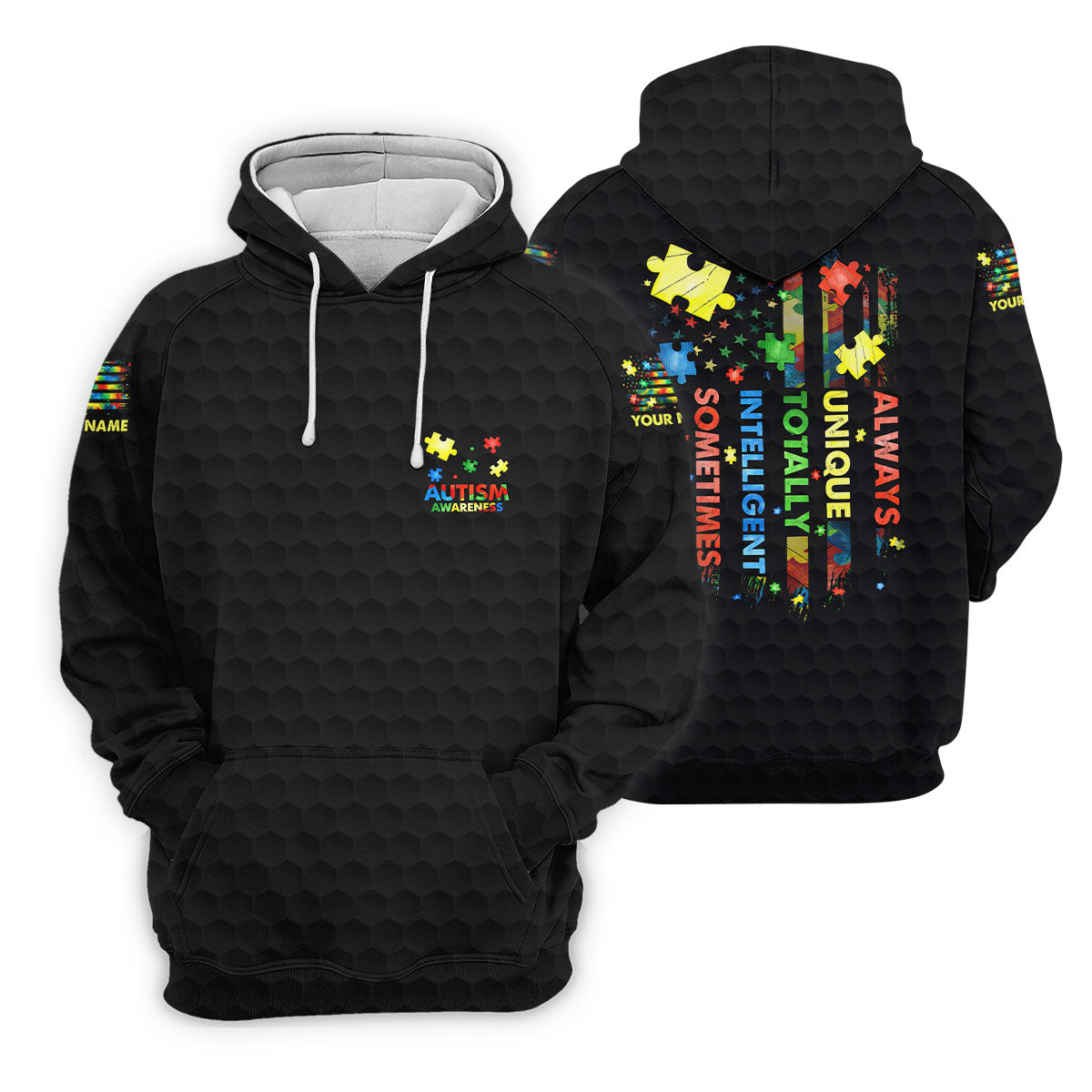 Autism Awareness Always Unique Totally Intelligent Sometimes Mysterious Golf Shirts For Men, Polo Shirtor Men