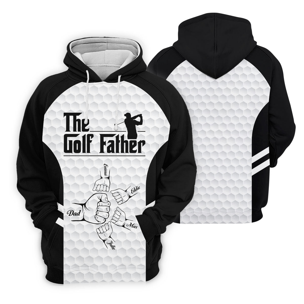 The Golf Father Golf Ball Pattern Golf Tops For Men, Golf Shirt For Dad, Father's Day Golf Gift