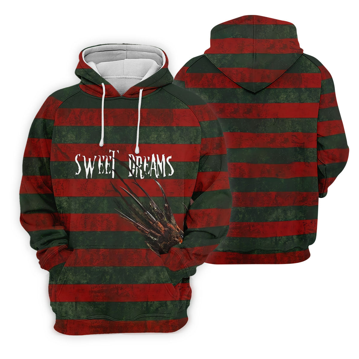 Sweet Dreams Horror Striped Golf Polo Shirt, Women’s Golf Polo, Printed Golf Shirt