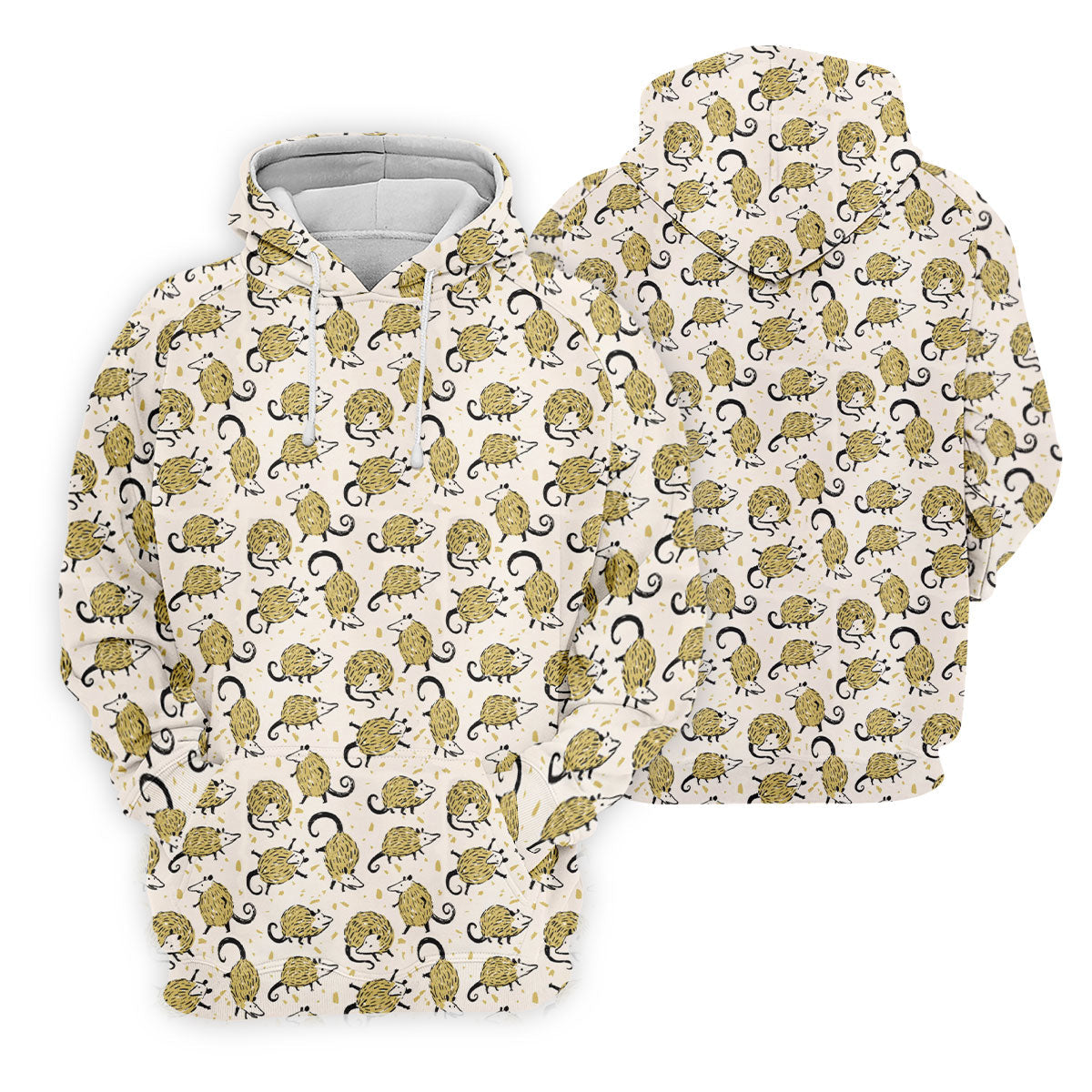 Cute Opossum Seamless Pattern Ladies Golf Tops, Golf Shirt For Women, Ladies Golf Shirts