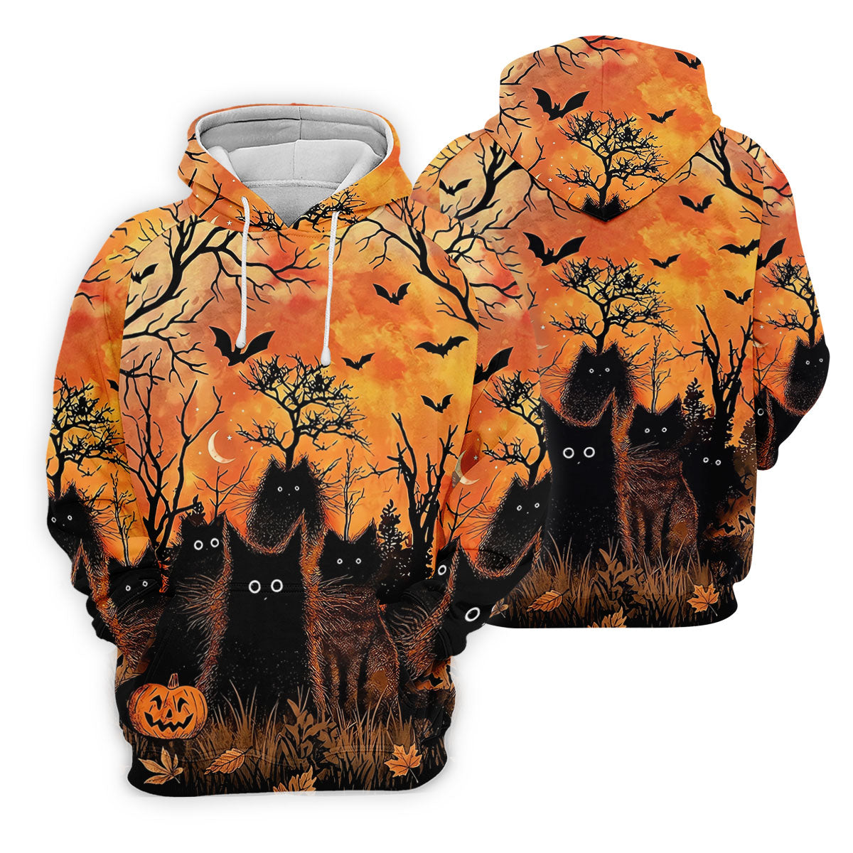 Spooky Black Cat Halloween Golf Polo Shirt, Women's Golf Polo, Ladies Golf Shirts