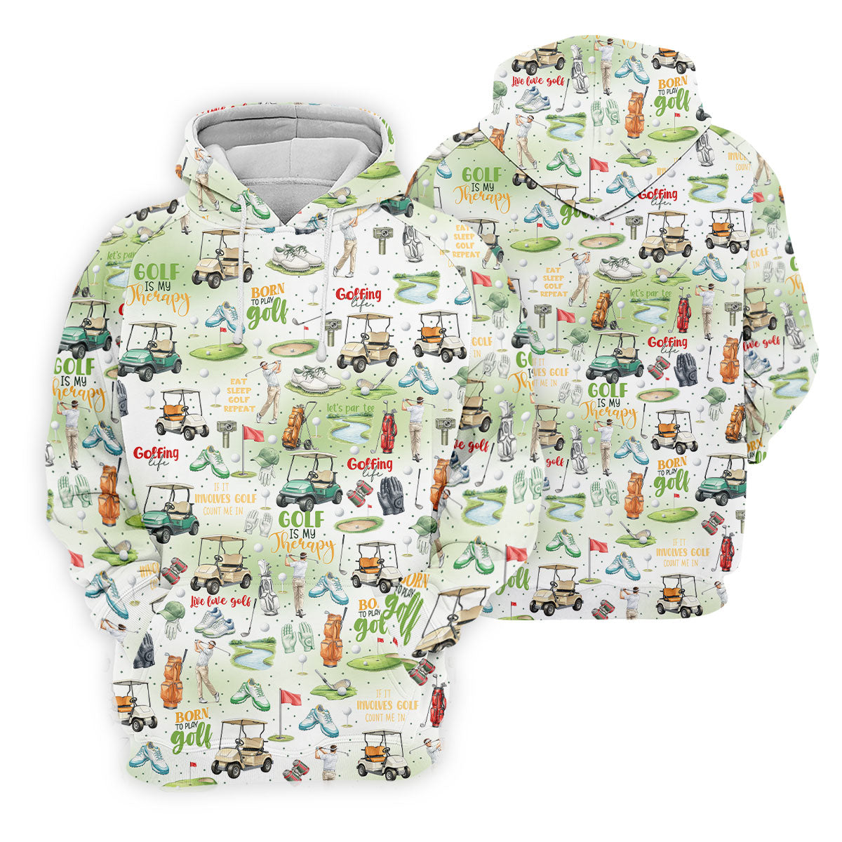 Born To Play Golf Let's Par Tee White Golf Shirt, Men's Funny Golf Shirts, Golf Shirts For Men, Polo For Men