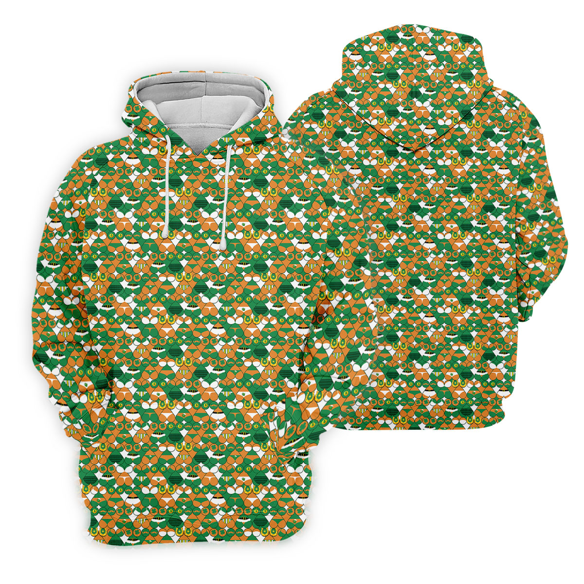 Naughty Fun Adult Humor St Patrick's Day Golf Shirt, Green Orange White Women's Golf Tops, Ladies Golf Shirts