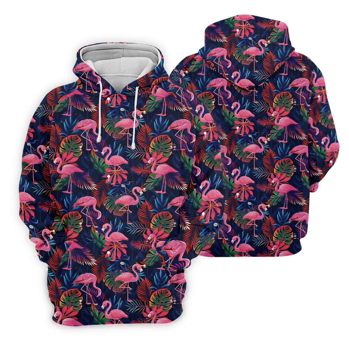 Dark Tropical Pink Flamingo Pattern Golf Shirt, Women’s Golf Apparel, Hawaiian Golf Shirt, Golf Polo For Women