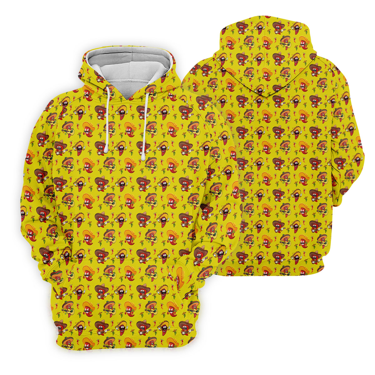 Cartoon Chili Pepper Mexican Sombrero Cinco De Mayo Celebration Fiesta Themed Golf Shirt For Women