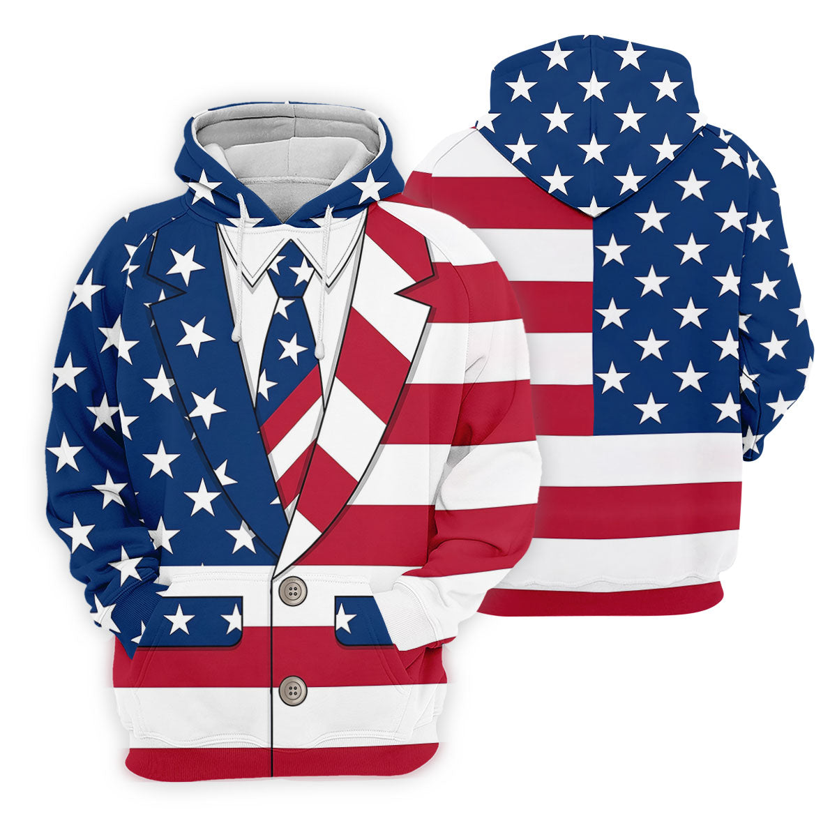 US Flag Tuxedo Costume Patriotic 4th Of July Golf Shirt, 250 Years Polo Shirtor Men