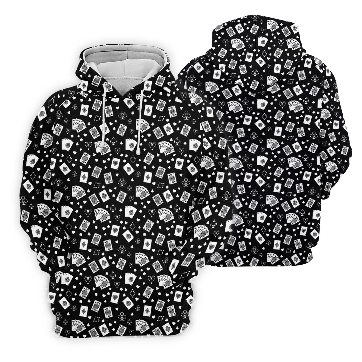 Casino Cards Black Golf Shirt, Golf Tops For Men, Men's Funny Golf Shirts, Golf Shirts For Men