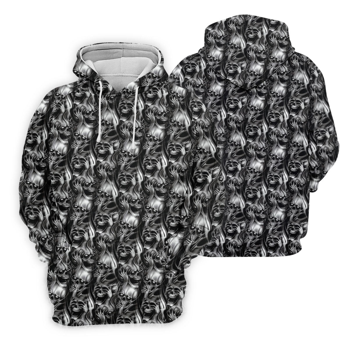 Dark Grim Reaper Skull Pattern Golf Polo Shirt, Women's Golf Polo, Ladies Golf Tops