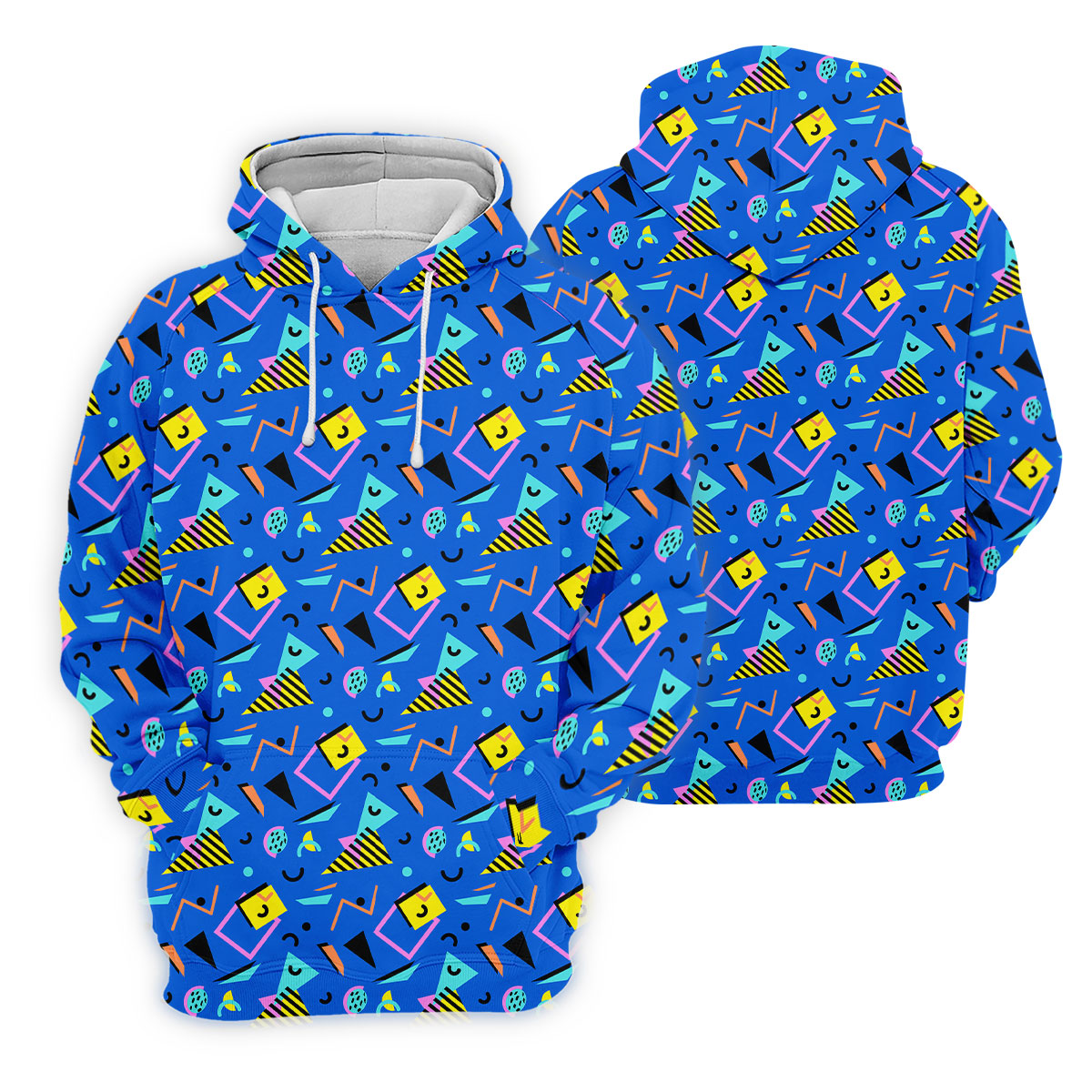Playful Geometric Memphis Style Golf Tops For Men, Polo ShirtFor Men, Golf Shirts For Men