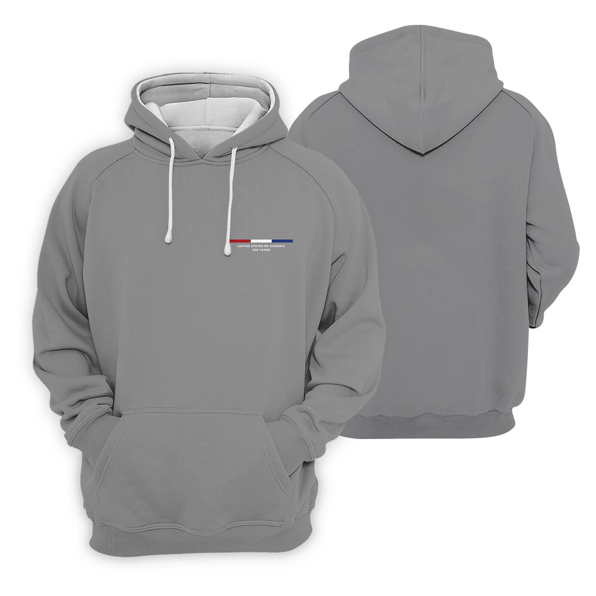 United States Of America 250 Years Grey Golf Shirt, Patriotic Golf Shirt, Golf Shirts For Men