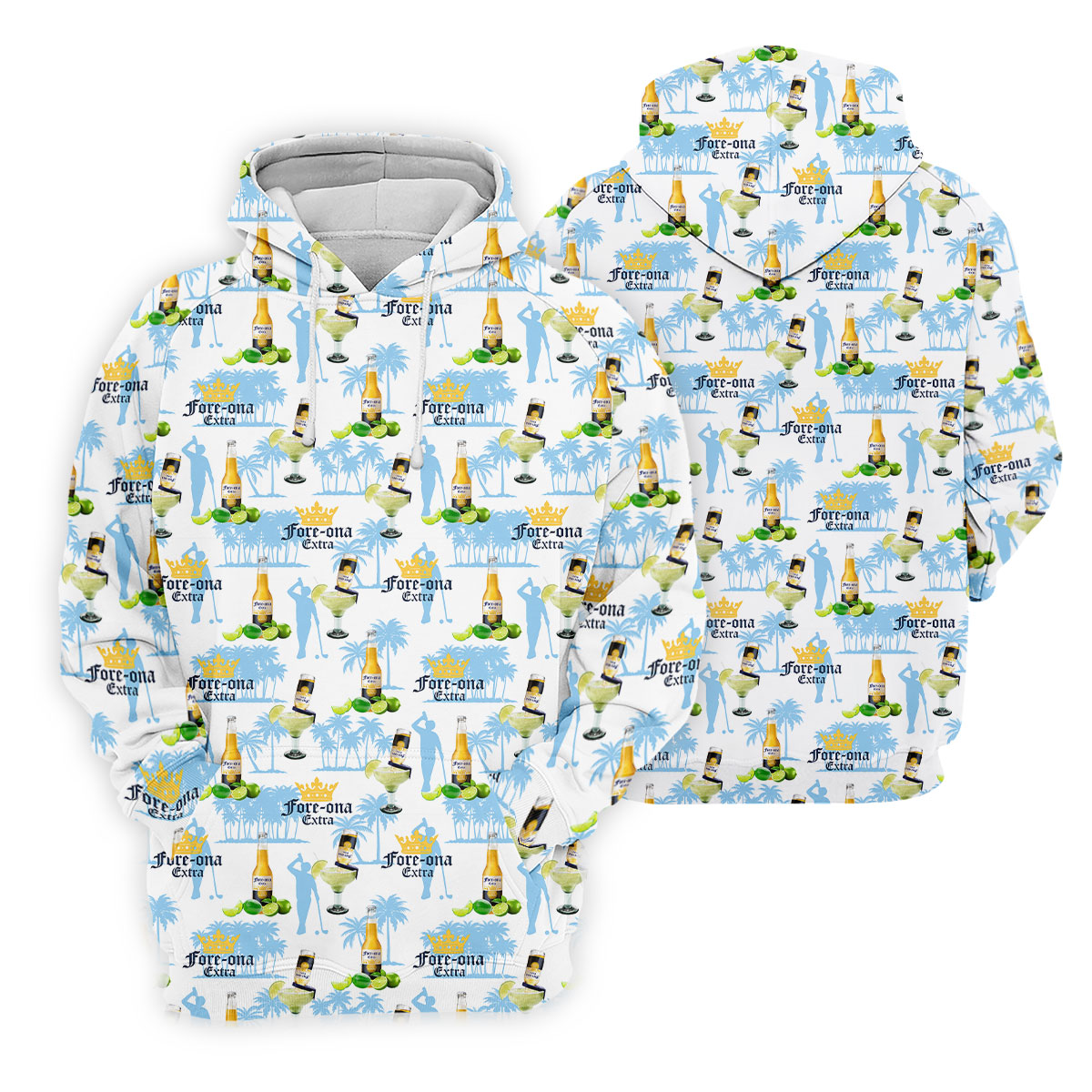 Fore-ona Extra Find Your Fairway Golfer Beer Men's Funny Golf Shirts, Golf Shirts For Men