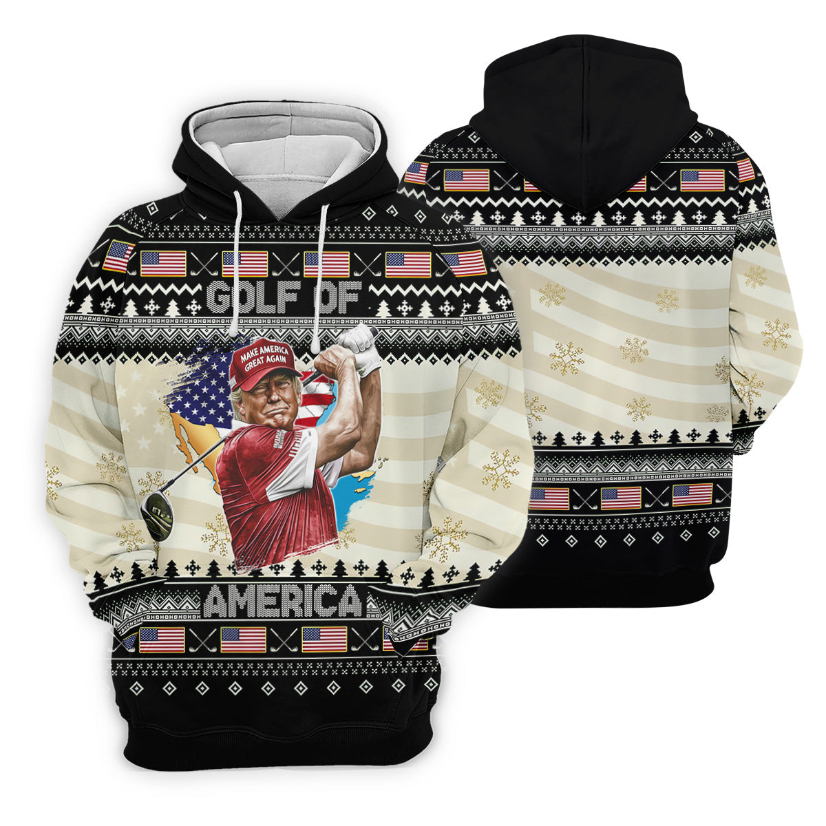 Trump Golf Of America Christmas Golf Shirt Women's Golf Shirts, Unique Gift For Golfer, Ladies Golf Polos