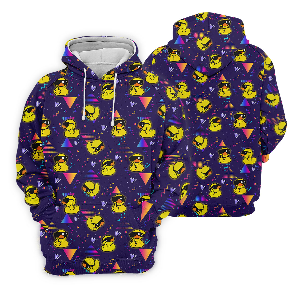 Funny Yellow Duck Sunglasses Golf Shirt, Men's Golf Shirt, Cute Golf Outfit, Polo Shirts For Men