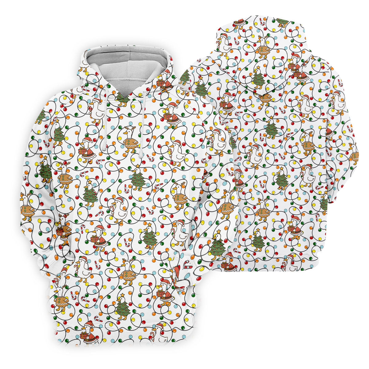 Funny Duck Merry Xmas White Golf Shirts, Gifts For Golf Lovers, Polo ShirtFor Men, Golfing Apparel
