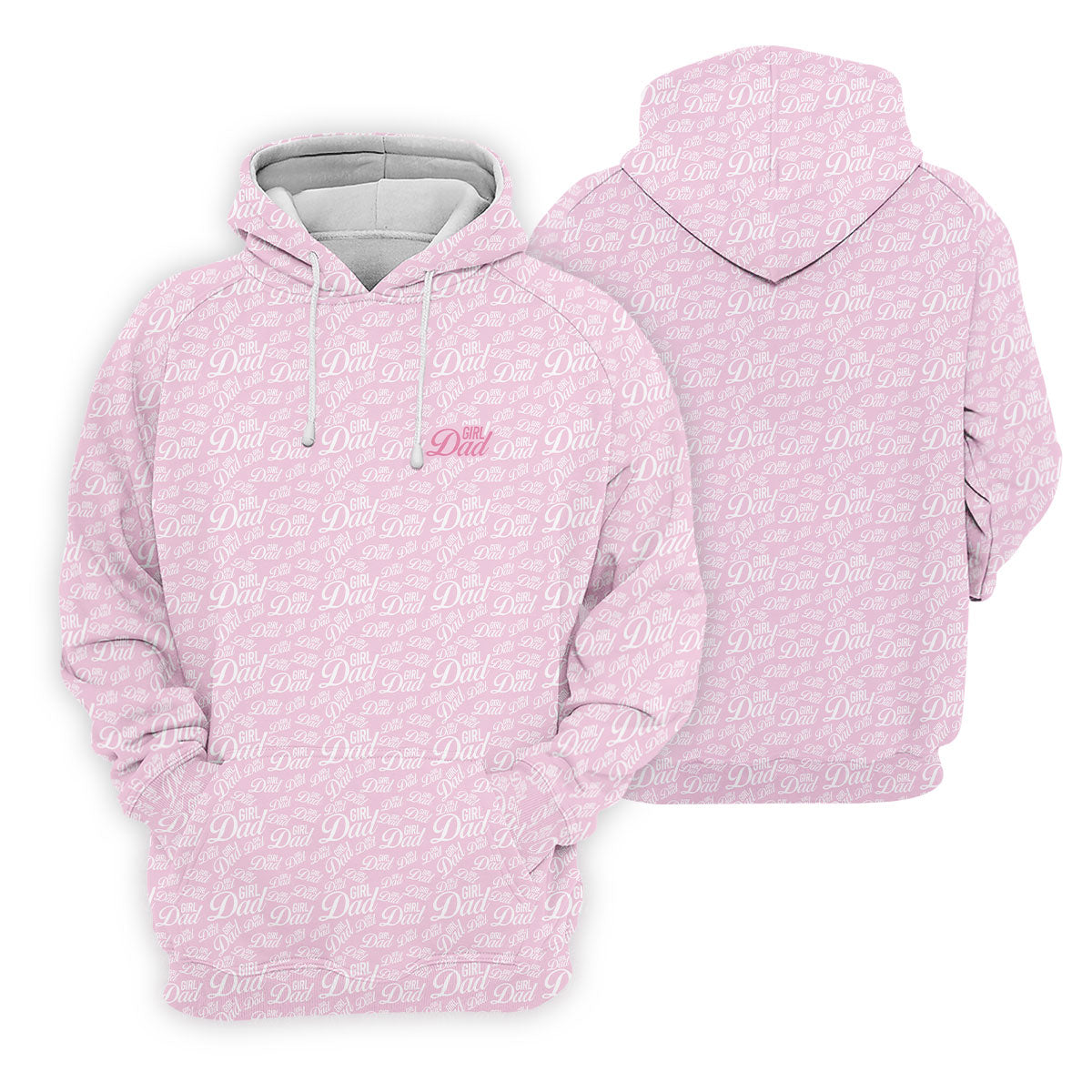 Pink Girl Dad All Over Print Golf Polo Shirt, Golf Polo Shirts For Men, Mens Golf Apparel