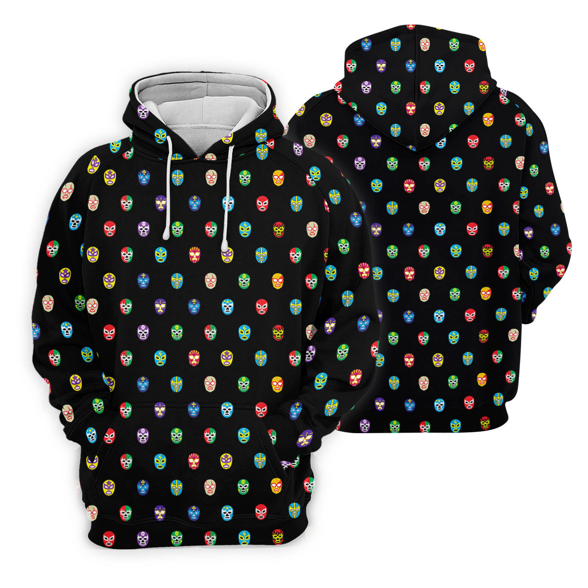 Colorful Retro Mask Print Golf Polo Shirt, Golf Shirts For Women, Women’s Golf Apparel