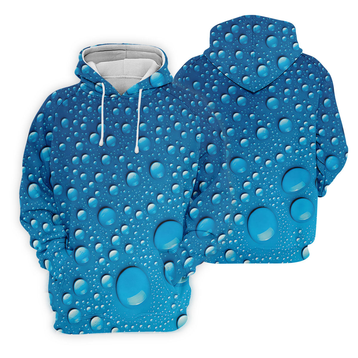 Rain Drops Blue Golf Shirt, Golf Tops For Men, Golf Shirts For Men, Polo Shirt Men