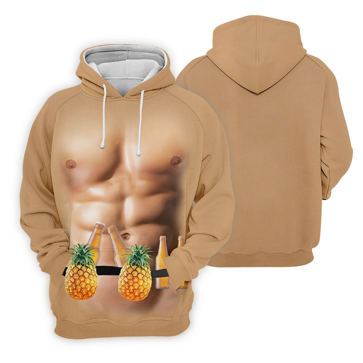 Funny Muscle Man Pineapple Beer Hawaiian Golf Shirt, Polo Shirtor Men, Golfing Apparel