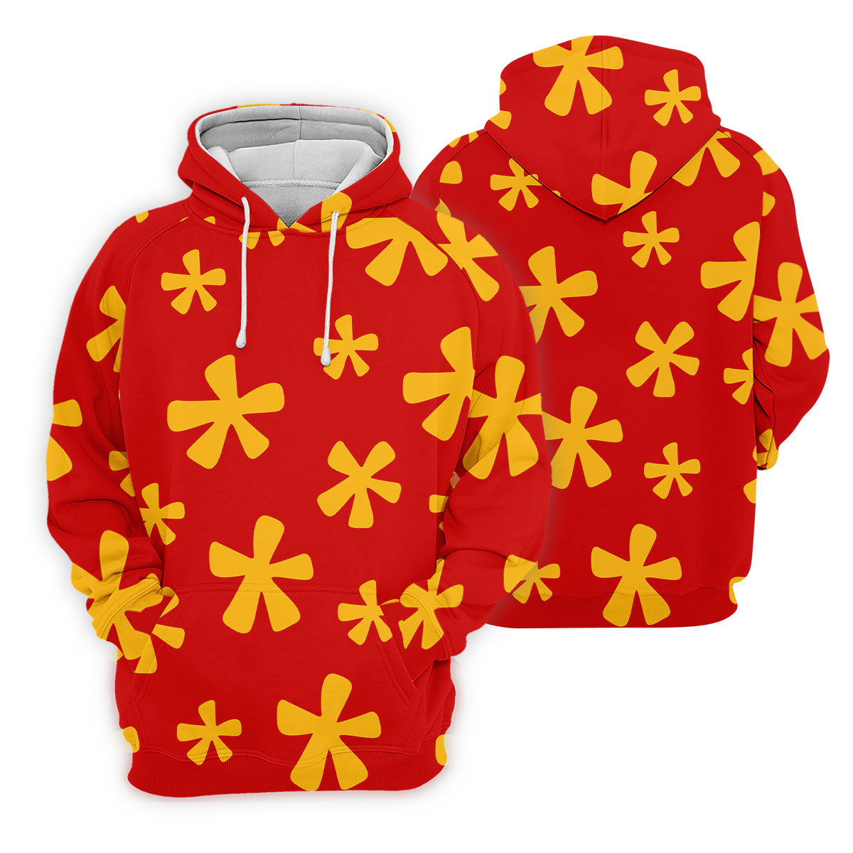 Red Hawaiian Floral Pattern Golf Polo Shirt, Hawaiian Golf Shirt, Golf Polo Shirts For Men