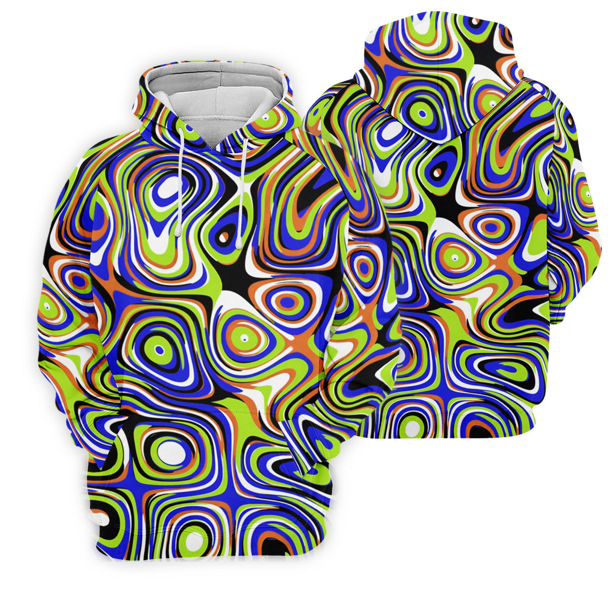 Blue And Green Fluid Art Cool Golf Shirt, Golf Tops For Men, Golf Shirts For Men, Golf Gift For Men