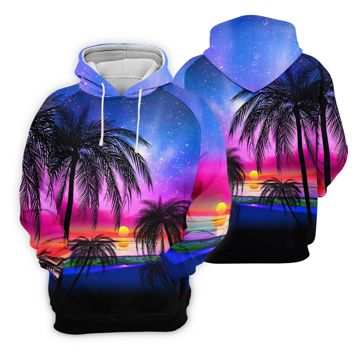 Palm Tree Sunset Beach Golf Shirt, Women’s Golf Polo, Golf Shirts For Women, Printed Golf Shirt