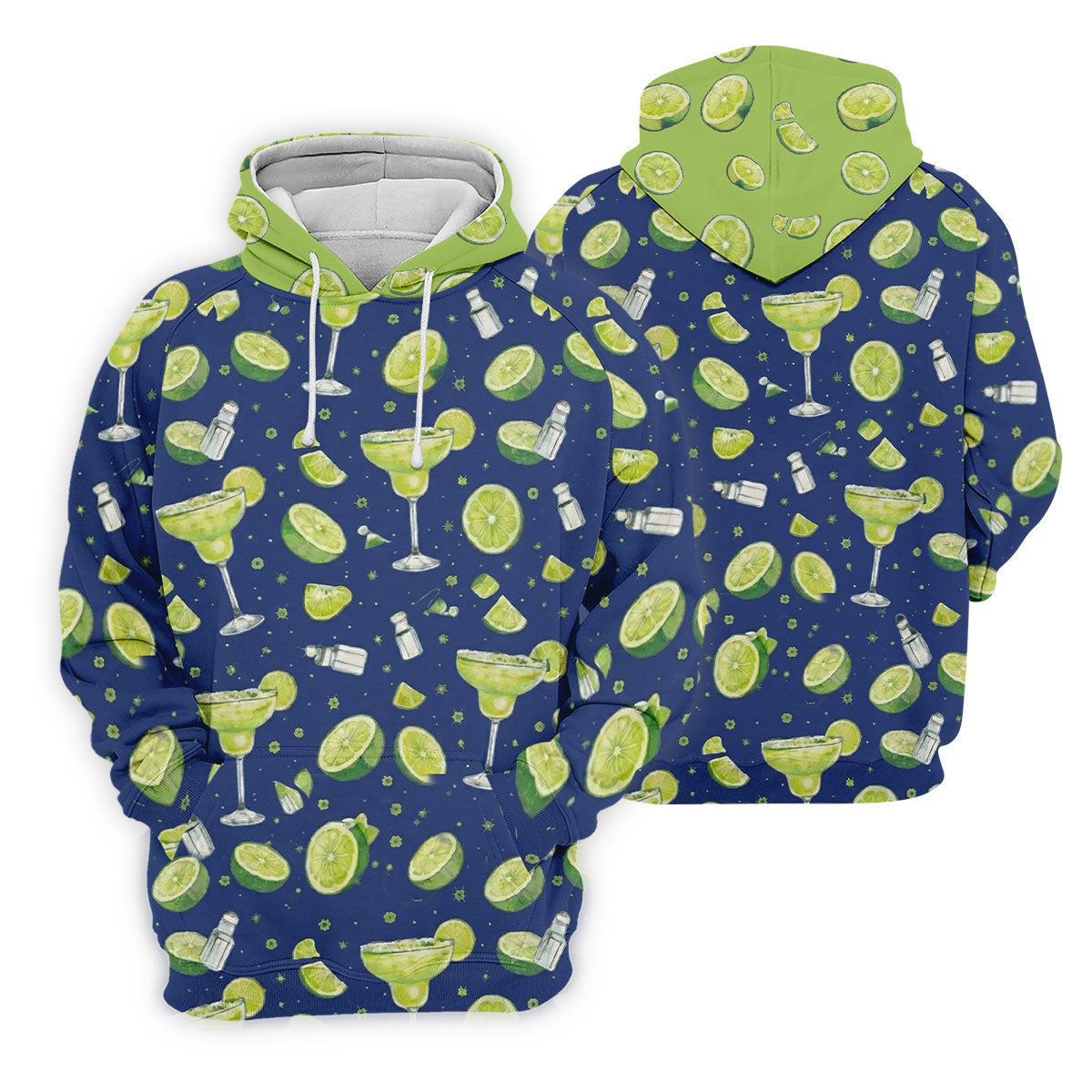 Margarita Cocktail Golf Shirt, Tropical Lime Drink Pattern, Golf Shirt For Men