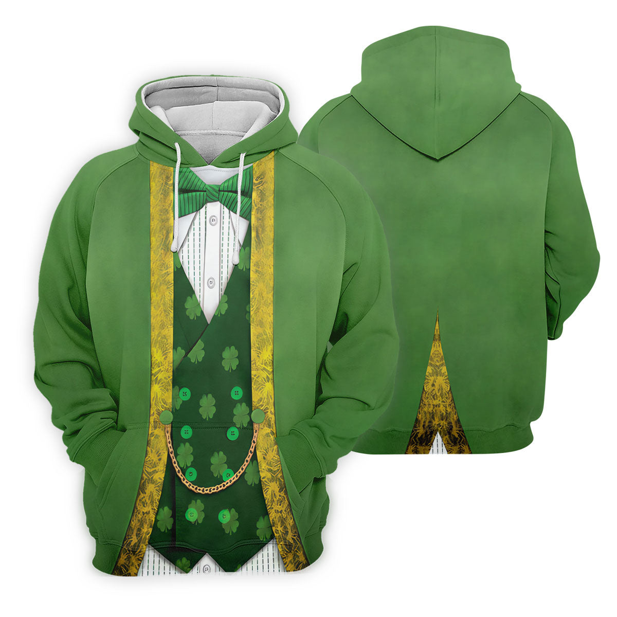 St Patrick's Day Leprechaun Costume Print Golf Tops For Men, Polo ShirtFor Men, Golf Shirts For Men