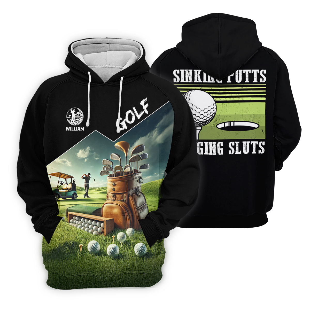 Golf Sinking Putts Banging Golf Tops For Men, Gifts For Golf Lovers, Polo ShirtFor Men, Golfing Apparel