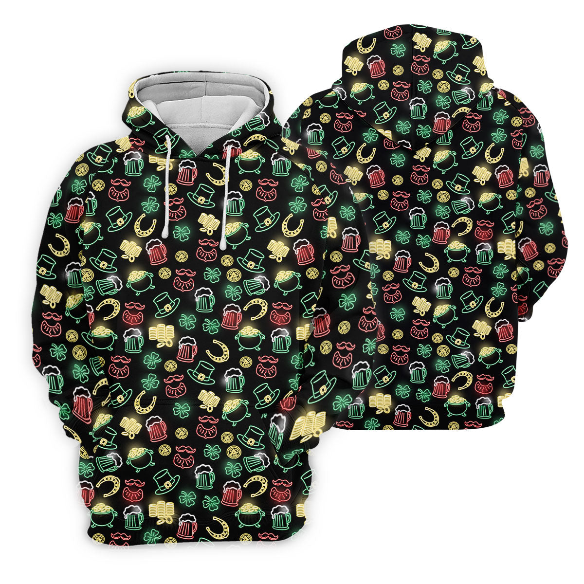 Leprechaun Hats Gold Coins Pot St Patrick's Day Shamrock Golf Shirt, Polo ShirtFor Men, Golf Shirts For Men
