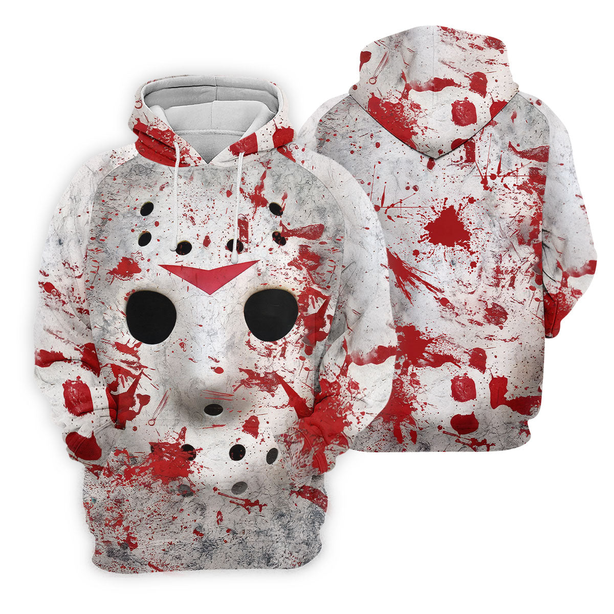 Creepy Mask Face Golf Tops For Men, Horror Character Cosplay Polo Shirtor Men, Halloween Golf Shirt
