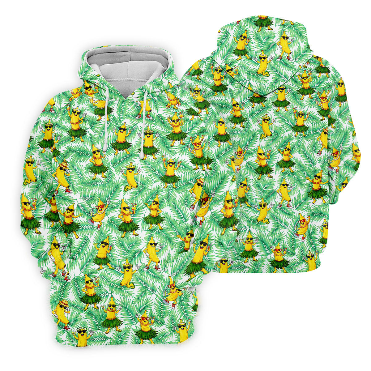 Funny Hula Banana Tropical Hawaiian Golf Shirt, Mens Golf Polo, Printed Golf Shirts